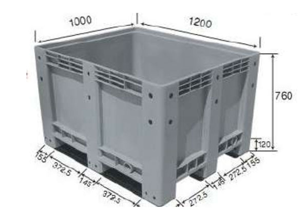 Injection molded pallet box